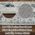 thumbnail image 6 of Yesurprise 6x9ft Persian Romantic Time Gray Area Rugs - 1150Gsm 100% Polyester, 350Gsm Velvet, Pearl Velvet, Washed Back, Folding, Printed Carpet, 6 of 8