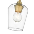 thumbnail image 2 of Z-Lite Joliet 6" Round Clear Glass Steel Mini Pendant in Olde Brass, 2 of 7