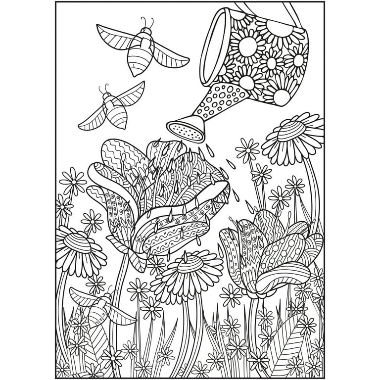 Cra-Z-Art Timeless Creations Adult Coloring Books: Floral Fantasy Creative  Coloring Book (16272-6)
