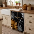 Bohemian Orange Floral Cabinet Curtains for Kitchen 35