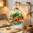 thumbnail image 3 of PLPPYFS Christmas Sea Themed Lighted Hanging Ornament Ball, Underwater Sea Animal Printed LED Glowing Bauble Design Holiday Hanging Decoration for Xmas Tree Window Home Party Gift, 3 of 6