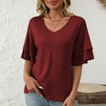 thumbnail image 6 of Xixinqiwan 2025 Summer Clothing Women Tops,Women Fashion Casual Short Sleeve Loose T-shirts Blouse Casual Spring Summer Outfits, 6 of 6
