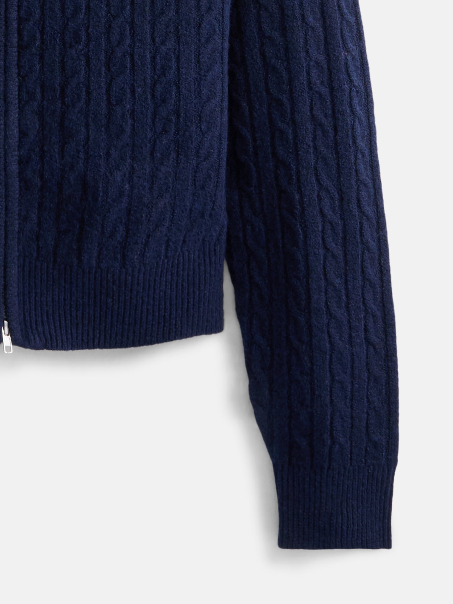 Weekend Academy Girls Full Zip Cable Knit Hoodie with Long Sleeves, Sizes 4-18