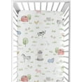 thumbnail image 7 of Sweet Jojo Designs Farm Animals Gray Green Grey Red Fitted Crib Sheets 2 Piece Set, 7 of 7