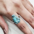 thumbnail image 6 of Coffin Blue Copper Turquoise Ring, Natural Turquoise Ring, December Birthstone, Womens Ring, Coffin Ring, 925 Sterling Silver, Christmas, Handmade, Statement Jewelry, Coffin Shape Gemstone Ring, 6 of 6