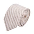 thumbnail image 5 of Jacob Alexander Boys' Prep Seersucker Striped Pattern Regular Self-Tie Neck Tie - Beige, 5 of 8