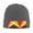 Deep Heather, variant on Pride Rainbow Flag Winter Beanie Hats for Men Women Warm Cozy Knitted Cuffed Skull Cap Gray
