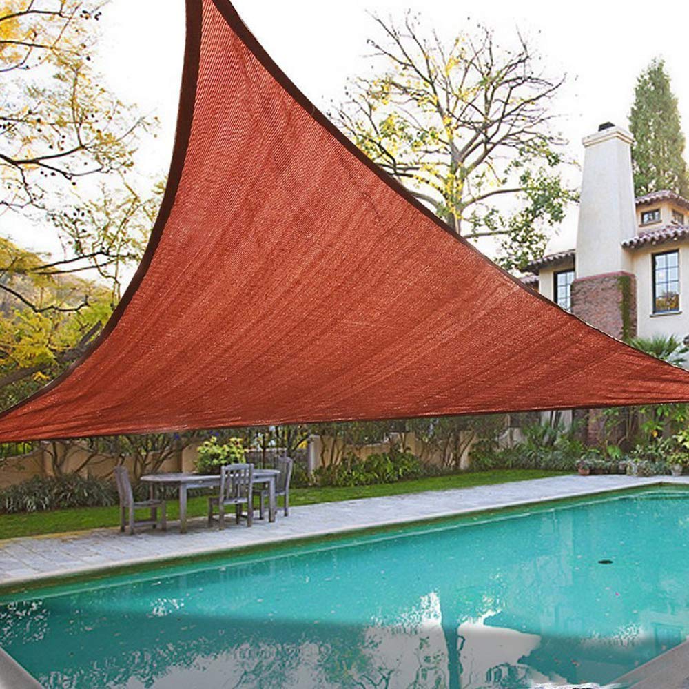 Quictent 18x18x18ft Terracotta Triangle Sun Shade Sail 98 UV Block
