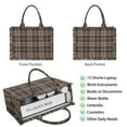 thumbnail image 2 of Large Capacity Tote Bag,Brown Beige Checkerboard Checkered Pattern Handbag Fashion Luxury Tote Bag,15.7"x13"x 5.1" Inches,Laptop Compatible, 2 of 6
