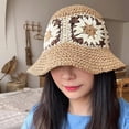thumbnail image 2 of LinYooLi Women Straw Hat Foldable Woven Bucket Hat Floral Fairycore Aesthetic Summer Beach Hat Cottagecore Accessories Preppy Stuff, 2 of 7