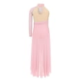 thumbnail image 6 of TTAO Teen Girls Ballet High-Low Skirt Latin Jazz Contemporary Dance Dress Dancing Gymnastics Skirted Leotard Pink 12, 6 of 7
