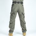 thumbnail image 4 of WTOBBY Men's Military Tactical Work Pants Stretch Multi-Pocket Outdoor Waterproof Down Insulated Pants for Hiking Camping Cold Weather Men's Trousers,Green 2XL, 4 of 8