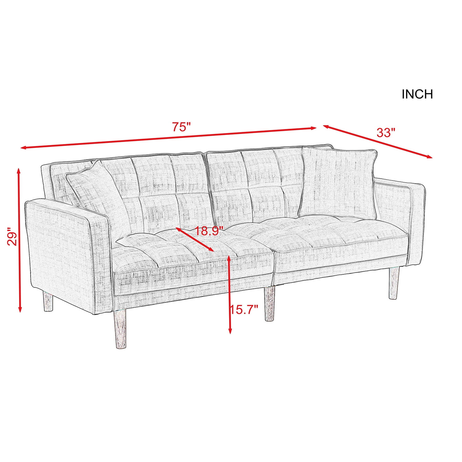 Lowestbest Modern Reclining Futon Sofa Bed, Convertible Sofa for Living Room Leisure, Yellow Lowestbest Modern Reclining Futon Sofa Bed, Convertible Sofa for Living Room Leisure, Yellow
