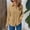 #1-Khaki, variant on Linen Button Up Shirts for Women, Cotton Linen Casual Tops, Solid Color Turn-down Collar Tops, #1-Black,Women's Plus XXL