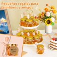 thumbnail image 2 of 30 pcs Frascos para Miel, Mini Tarro de Miel Hexagonal de Cristal de 1.5 oz, con Cuchara para Miel, Colgantes de Abeja, Bolsa de Regalo Cuerda de C&aacute;&ntilde;amo y Etiqueta, para Regalos, 2 of 6