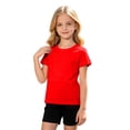 thumbnail image 2 of Gyexs Girls Clothing Sets 2 Piece Matching Short Sets School Short Sleeve Shirt and Shorts Outfit Red 14-15 Years, 2 of 5