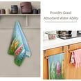 thumbnail image 3 of Dreamtimes Happy Easter Bunny Ears Hand Towels 2 PCS, Colorful Eggs Kitchen Towel Ultra Soft and Highly Absorbent,Decorative Fingertip Face Towel for Bathroom Hotel, 28.3"x14.4", 3 of 6