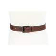 Genuine Dickies Men's Casual Brown Leather Work Belt with Roller Buckle