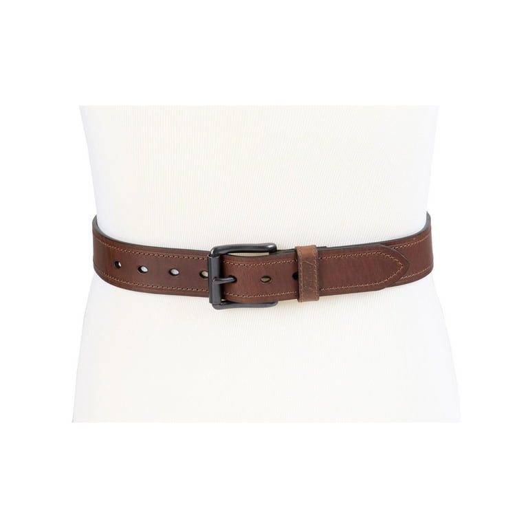 Genuine Dickies Men's Casual Brown Leather Work Belt With Big & Tall Sizes