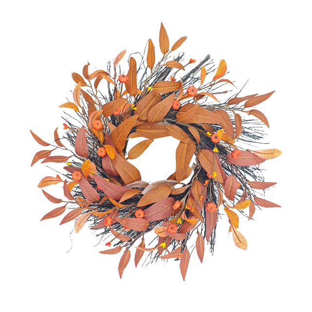 Corona de otoño para decoración de Acción de Gracias, corona de , corona de puerta delantera de otoño para boda, ventana de granja, exterior,