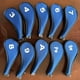 thumbnail image 3 of 10 fundas de neopreno para palos de golf, protectores adhesivos para cabezas de palos de golf. Lado negro y azul, 3 of 9