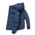 thumbnail image 4 of Lilgiuy Men's Hooded Coat Long Sleeve Letter Floral Stand Collar Zipper Pocket Jacket Blue（4） Winter Clothes for 2022, 4 of 5