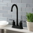 thumbnail image 3 of Kingston Brass KB8490SVL Two-Handle 2-Hole Deck Mount Bar Faucet in Matte Black, 3 of 5