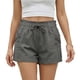 thumbnail image 1 of Short Casual de Mujer Con Cordón Ajustable y Bolsillos gris Extra Grande, 1 of 5