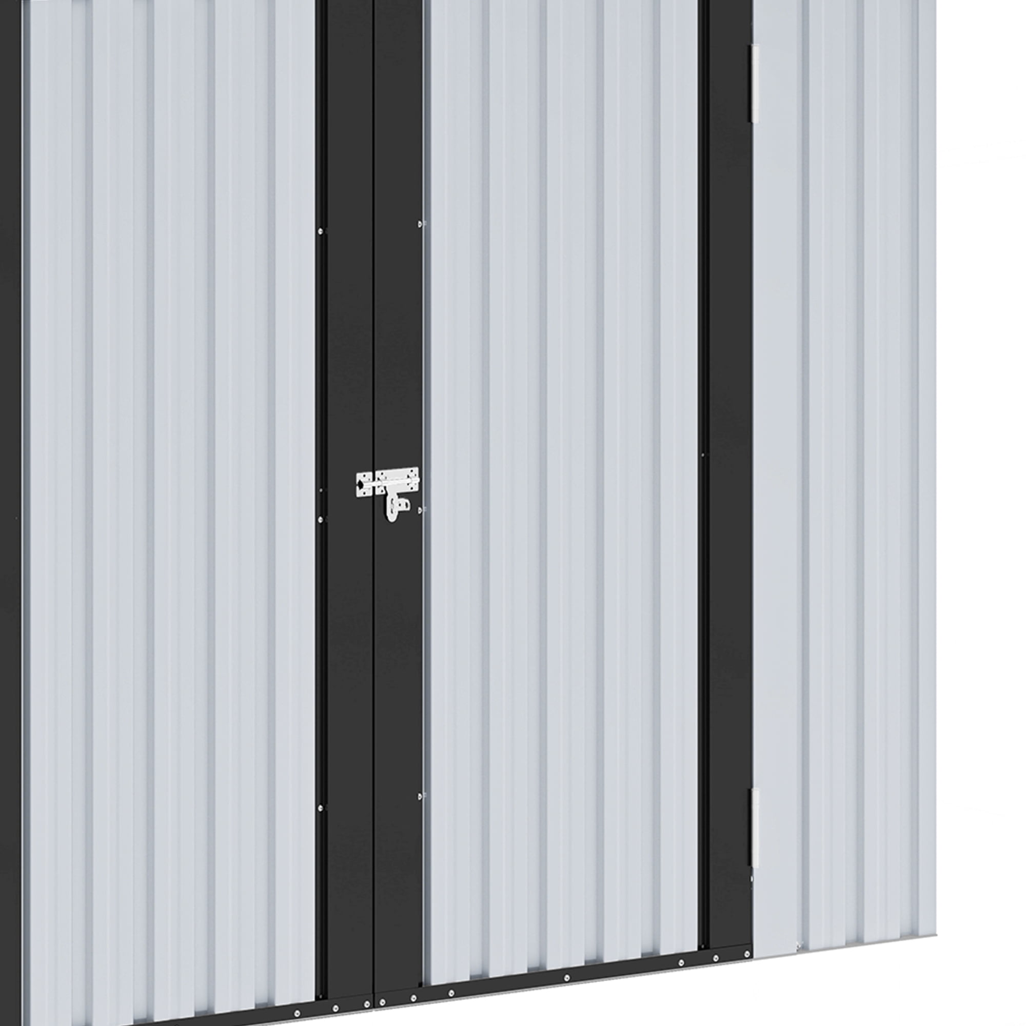 Uforic 6x4ft Metal Outdoor Storage Shed, Lockable and Waterproof with Gable Roof & Vents, White
