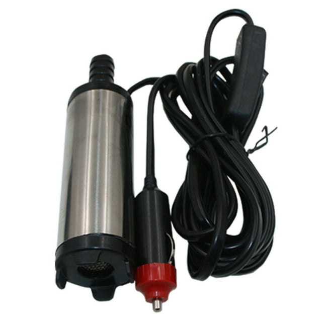 Agiferg 12V Submersible Pump 38mm Water Oil Diesel Fuel Transfer Cigarette Plug
