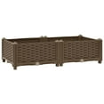 thumbnail image 4 of vidaXL Planter Raised Flower Bed with Rattan Look Plant Box Polypropylene, 4 of 6