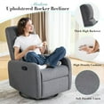 thumbnail image 6 of Merluxy Recliner Chair,Nursery Glider with High Back for Living Room,Swivel Massage,Linen Gray, 6 of 10