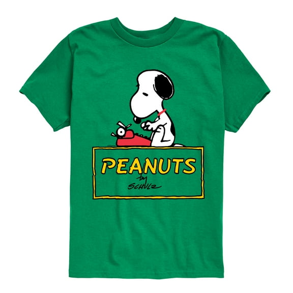 Peanuts - Snoopy Typing - Toddler & Youth Short Sleeve Graphic T-Shirt