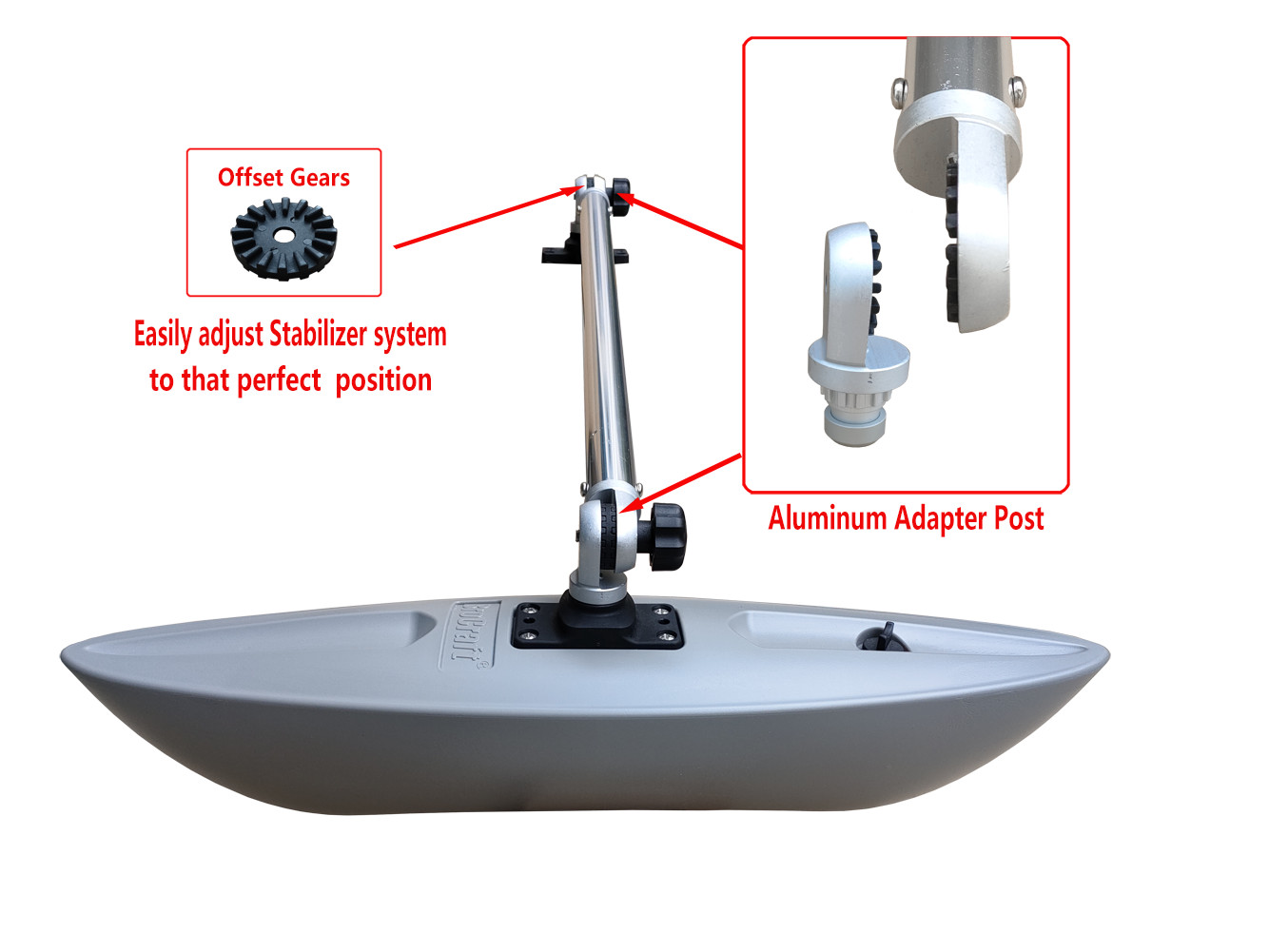 Brocraft Kayak Outrigger/Kayak stabilizer/Kayak & Canoe Stabilizer System for Kayak Track System/Canoe Outrigger (Generation 2)