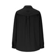 thumbnail image 4 of WCJM Casual Shirts for Womens Shirts Women's Long Sleeve V Neck Solid Color Cardigan Shirt Casual Fit Shrinkable Sleeve T Shirt Tops, 4 of 6