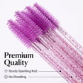 thumbnail image 7 of 50Pcs Disposable Lash Mascara Brushes, Spiral Lash Brush Applicators with Crystal Handles, Applicator Brow Brush Makeup Set, Lash Brush Makeup Tool, Purple, 7 of 7