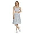 thumbnail image 2 of Women's Spring Pastel Tone Floral Vintage A-line Printed Skirt Casual Wear, 3XL, Pale Green Peach, by Ambesonne, 2 of 6