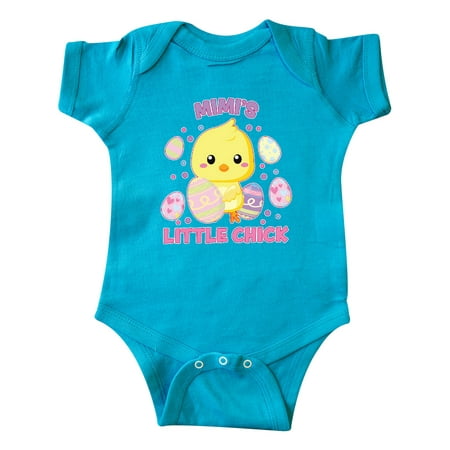 

Inktastic Mimi s Little Chick Cute Easter Chick with Colorful Eggs Gift Baby Boy or Baby Girl Bodysuit