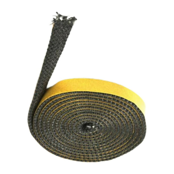 Kearding Cinta de junta de estufa de leña Cuerda de fibra de vidrio de alta densidad para puerta de ventana de horno 3 mm x 25 mm x 200 cm Suministros de limpieza para el hogar 3 mm x 18 mm x 200 cm