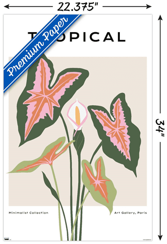 Botanical - Tropical Wall Poster, 22.375" x 34"