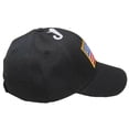 thumbnail image 3 of Red White Blue USA Flag Patch Black Embroidered Baseball Cap CAP610C Hat, 3 of 4