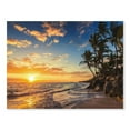 thumbnail image 1 of Designart Paradise Tropical Island Beach with Palms Canvas Wall Art, 1 of 4
