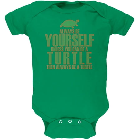 

Always Be Yourself Turtle Green Soft Baby One Piece - 12 month