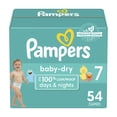thumbnail image 1 of Pañales Pampers Baby Dry, tamaño 7, 54 unidades, absorbentes desechables, 1 of 8