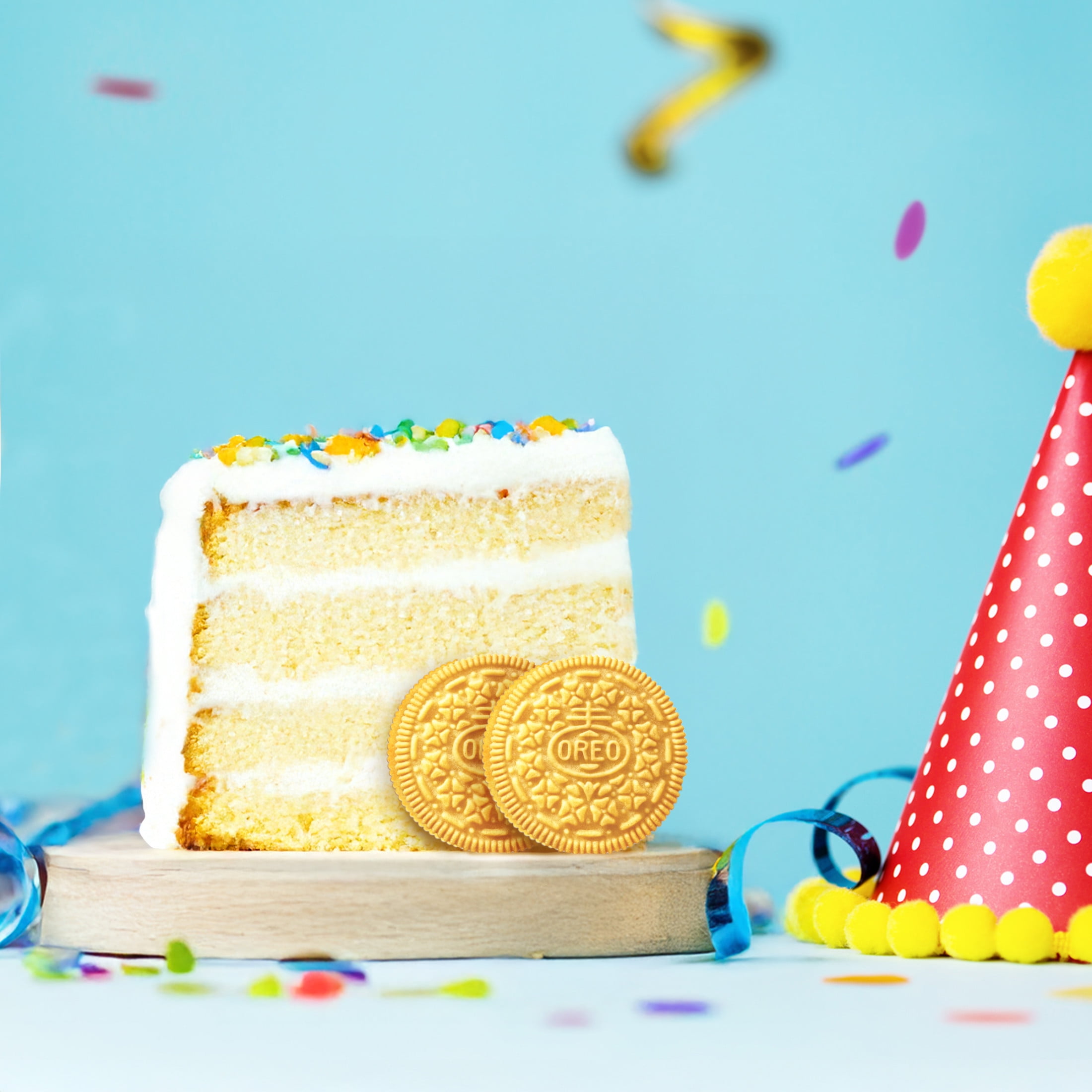 OREO Golden Birthday Cake Creme Sandwich Cookies, Limited Edition, 10.68 oz
