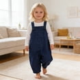 thumbnail image 7 of Bmisegm Toddler Jumpsuit Baby Girls' Cute Bunny Ear Overalls Soft with Big Pockets Long Sleeve Piece Outfit Baby Girl Romper 1-3 Years Blue,3-4 Years, 7 of 7