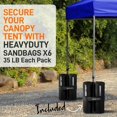 thumbnail image 3 of SereneLife Pop Up Tent Commercial Instant Shelter - Waterproof Polyester Tent with Portable Wheeled Carry Bag and Sand Bag, 10 x 20 ft. (Navy Blue), 3 of 7