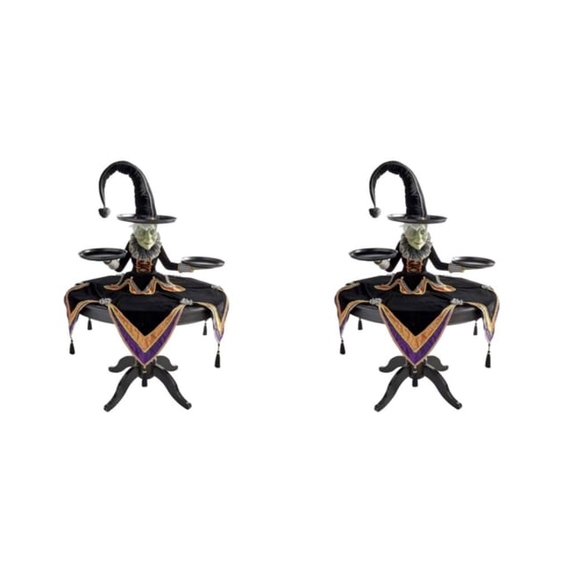 Decodeary Witch Tabletop Pendant Display Stand Gift For Halloween Enthusiasts And Party Decorations Display Stand Home black S 2Set