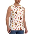 thumbnail image 2 of Fotbe Autumn Maple Leaf with Hedgehog Men's Camiseta sin Mangas Estampada para Hombres, Playera Casual para Gimnasio, Entrenamiento, Playa-3X-Large, 2 of 7