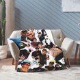 thumbnail image 6 of Blanket Colby Musics Brock Throw Flannel Blankets Warm Soft Cozy Fuzzy Air Conditioning Blanket for Living Room Sofa Bed Gift Blankets for All Seasons 50"x60", 6 of 6